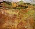 Weizen Felder mit Auvers im Hintergrund Vincent van Gogh Szenerie